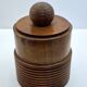 Wooden turned covered pot – vintage snuff box A680