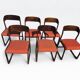 6 Baumann sled chairs in rosewood from the 1960s.