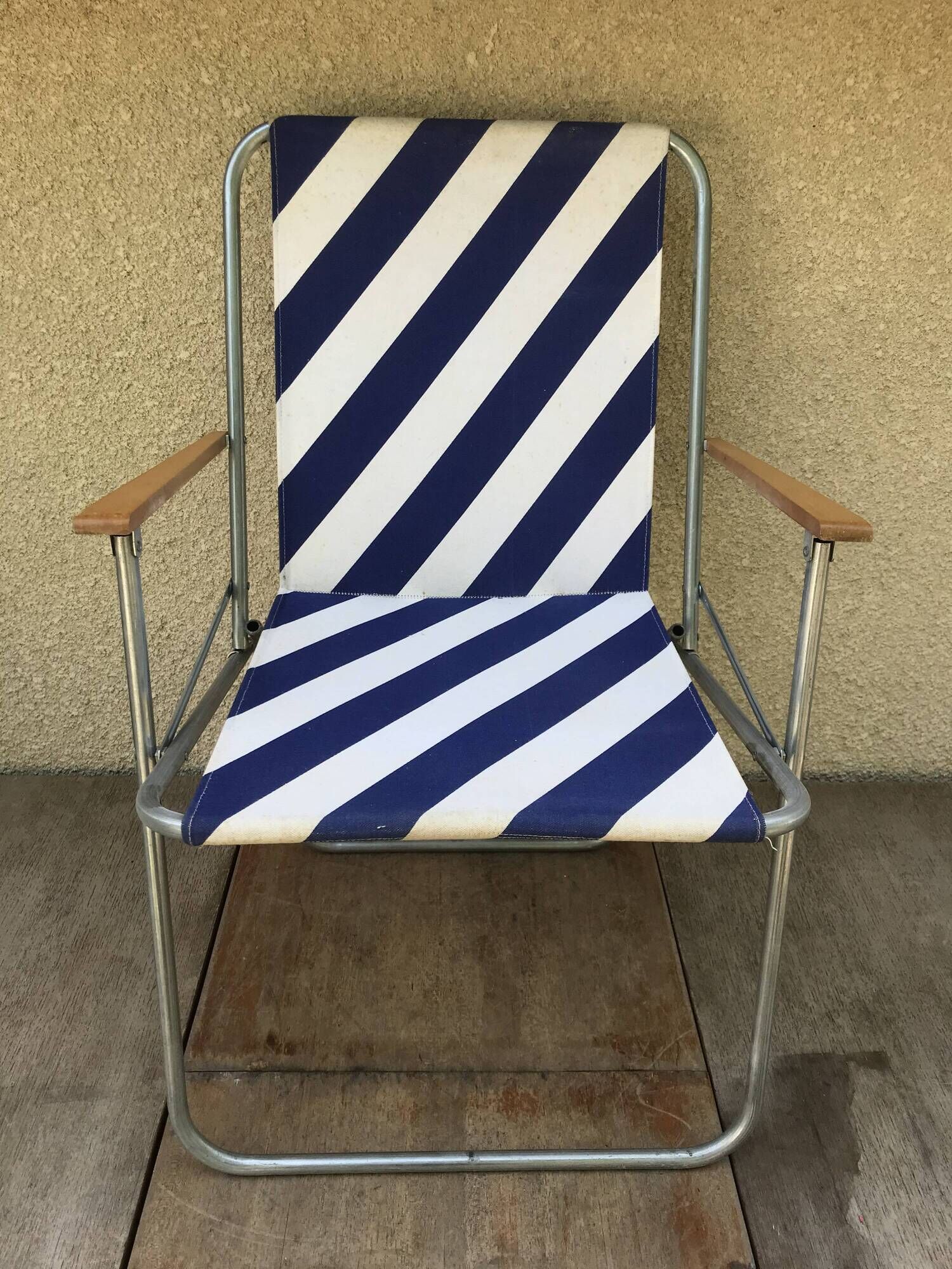 Old metal fold chair 1970