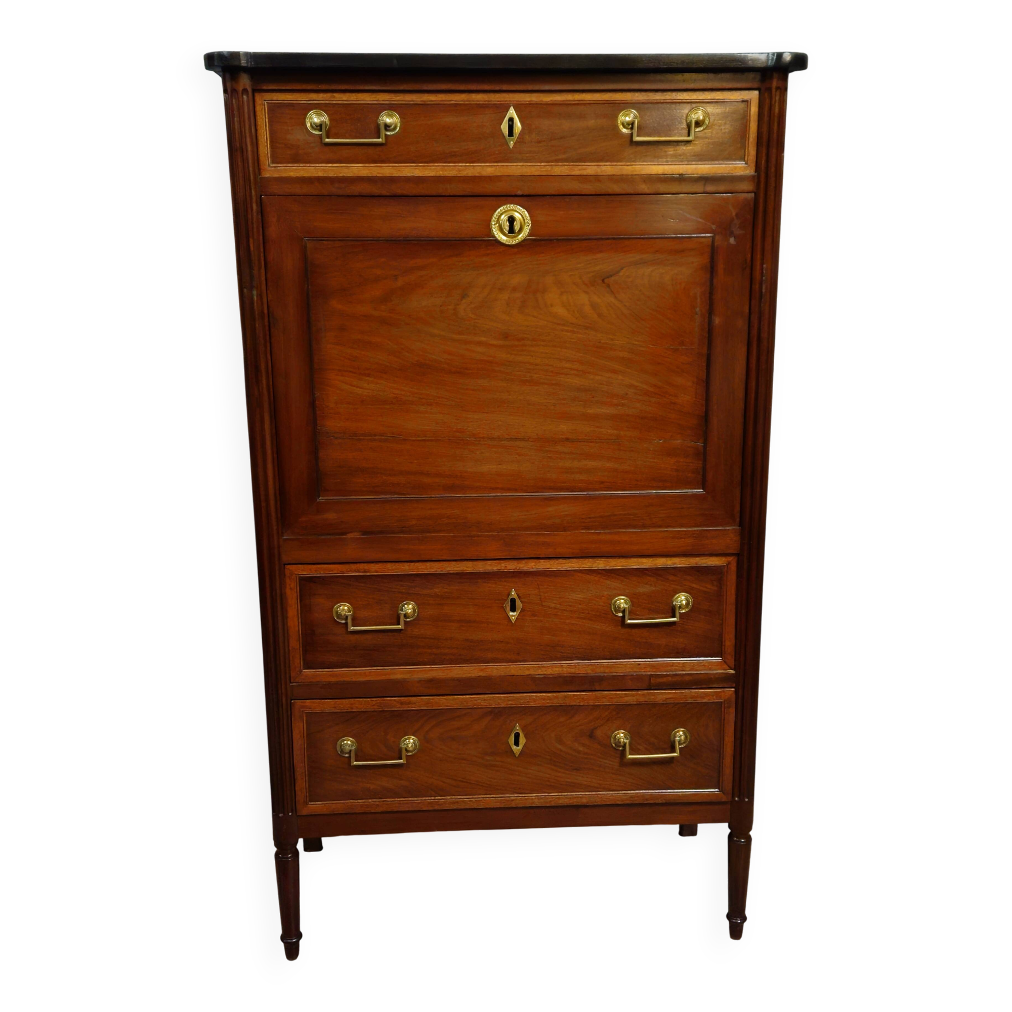 Secrétaire ancien époque Louis XVI en acajou – Élégant et fonctionnel