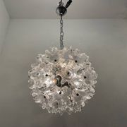 Murano Glass Flower Chandeliers by Paolo Venini for Veart, 1960s