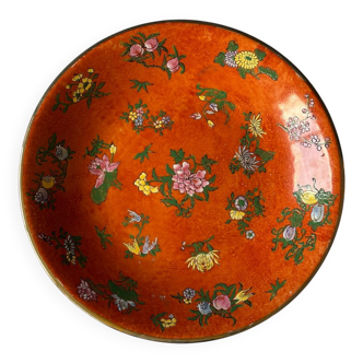 Grand plat asiatique en porcelaine