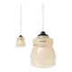 Set of 2 vintage beige ceiling lamps, 1960s