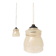 Set of 2 vintage beige ceiling lamps, 1960s