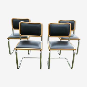 Lot of 4 chairs Cesca B32 by Marcel Breuer