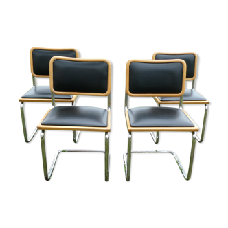 Lot de 4 chaises Cesca B32 par Marcel Breuer