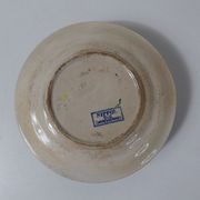 Sarreguemines old bowl with polychrome faience tray model NIPPON