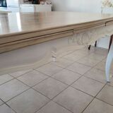 Table merisier relookée