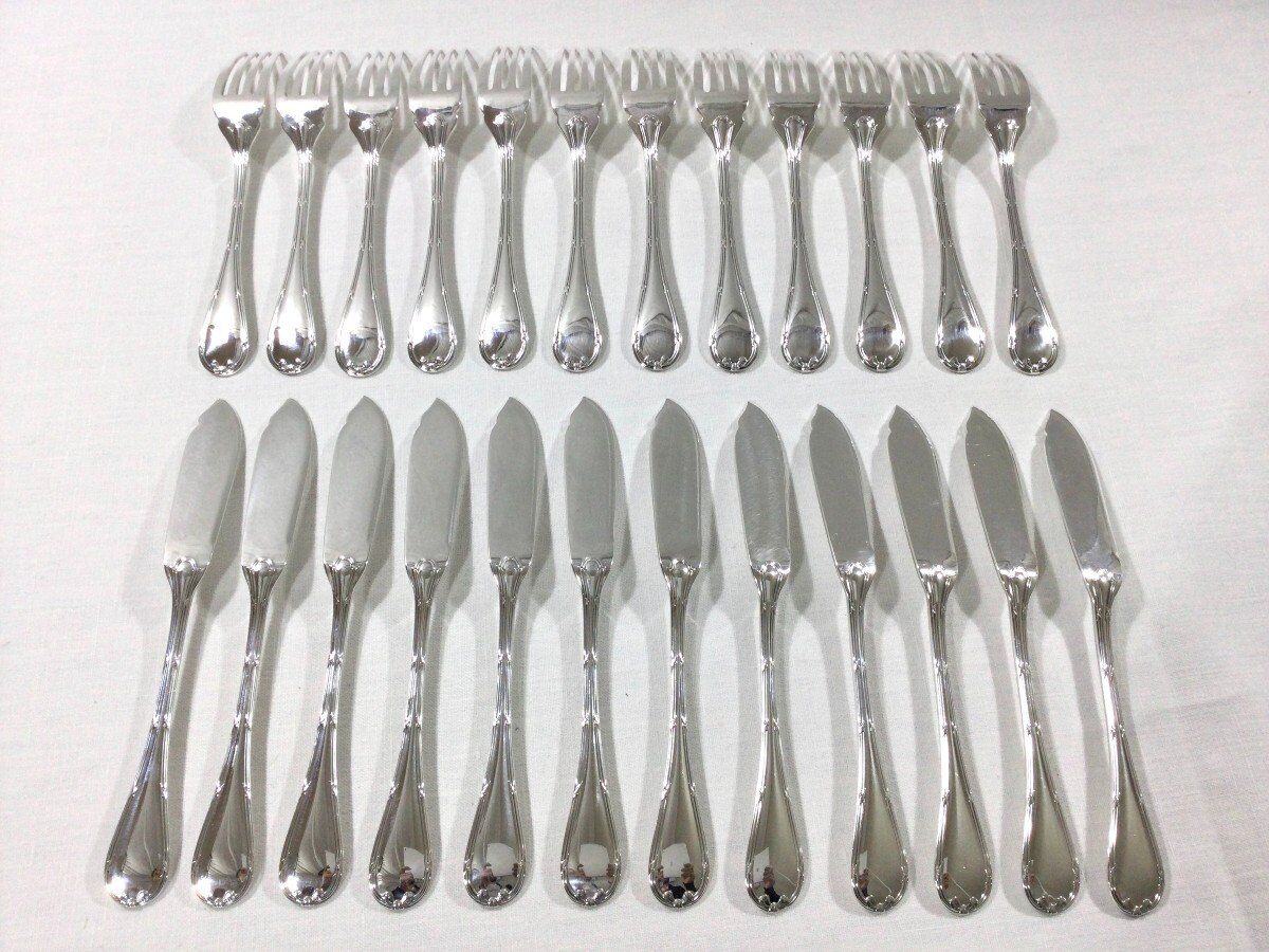 Christofle - cross ribbon fish cutlery