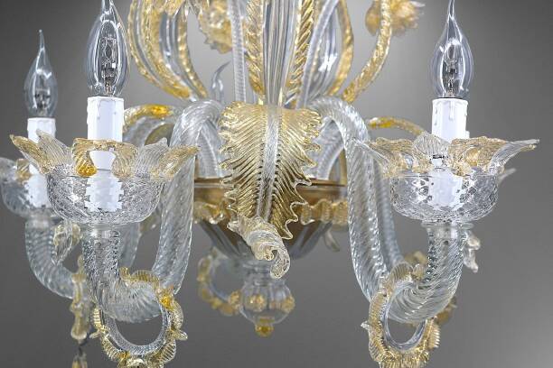 Venetian lustre in Murano glass and gold leaf
