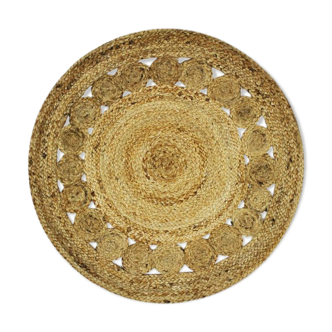 Round jute jute open pattern 70cm