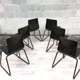Lot of 6 vintage Galvanitas S23 chairs