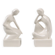 Set serre-livres homme et femme art déco style royal delft 19cm