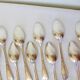 10 silver-plated metal soup spoons, hallmarked 2106225