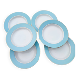 Set of 6 deep plates l'Amandinoise model Poreylor