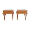 Pair of nightstands wooden clear 60s/70s