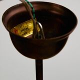 Brass and glass chandelier