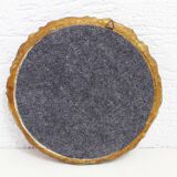 Round gold leaf mirror