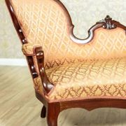 Sofa en noyer vintage, 1880