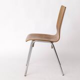 1 sur 4 chaises empilables vintage en teck et métal des années 1970, Allemagne