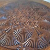 Carved wooden side table