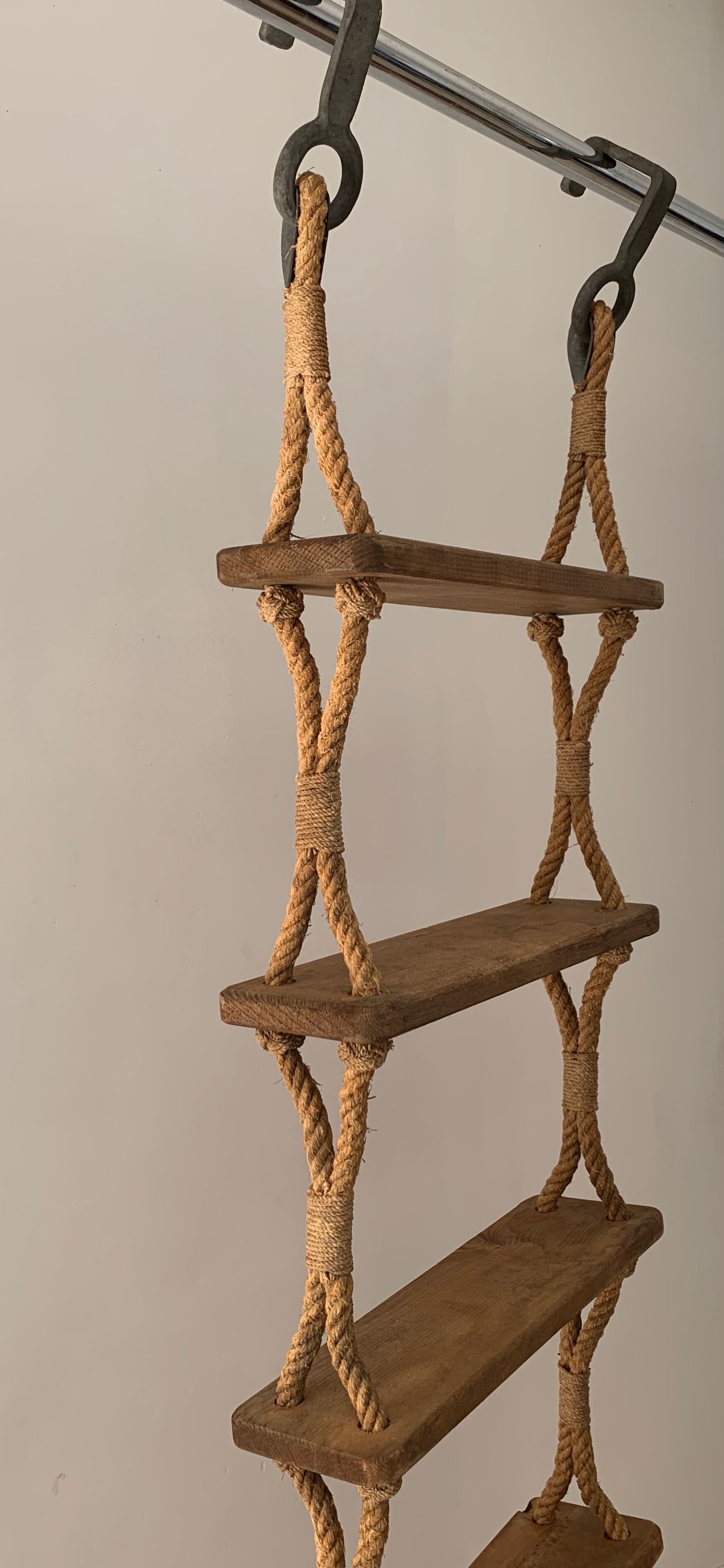 Ancient navy rope and wood scale