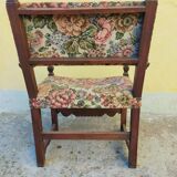 Antique poltrona trono in solid walnut with carving 19th century