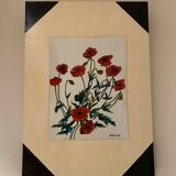 Tableau toile et verre