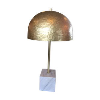 Lampe de table en marbre et laiton