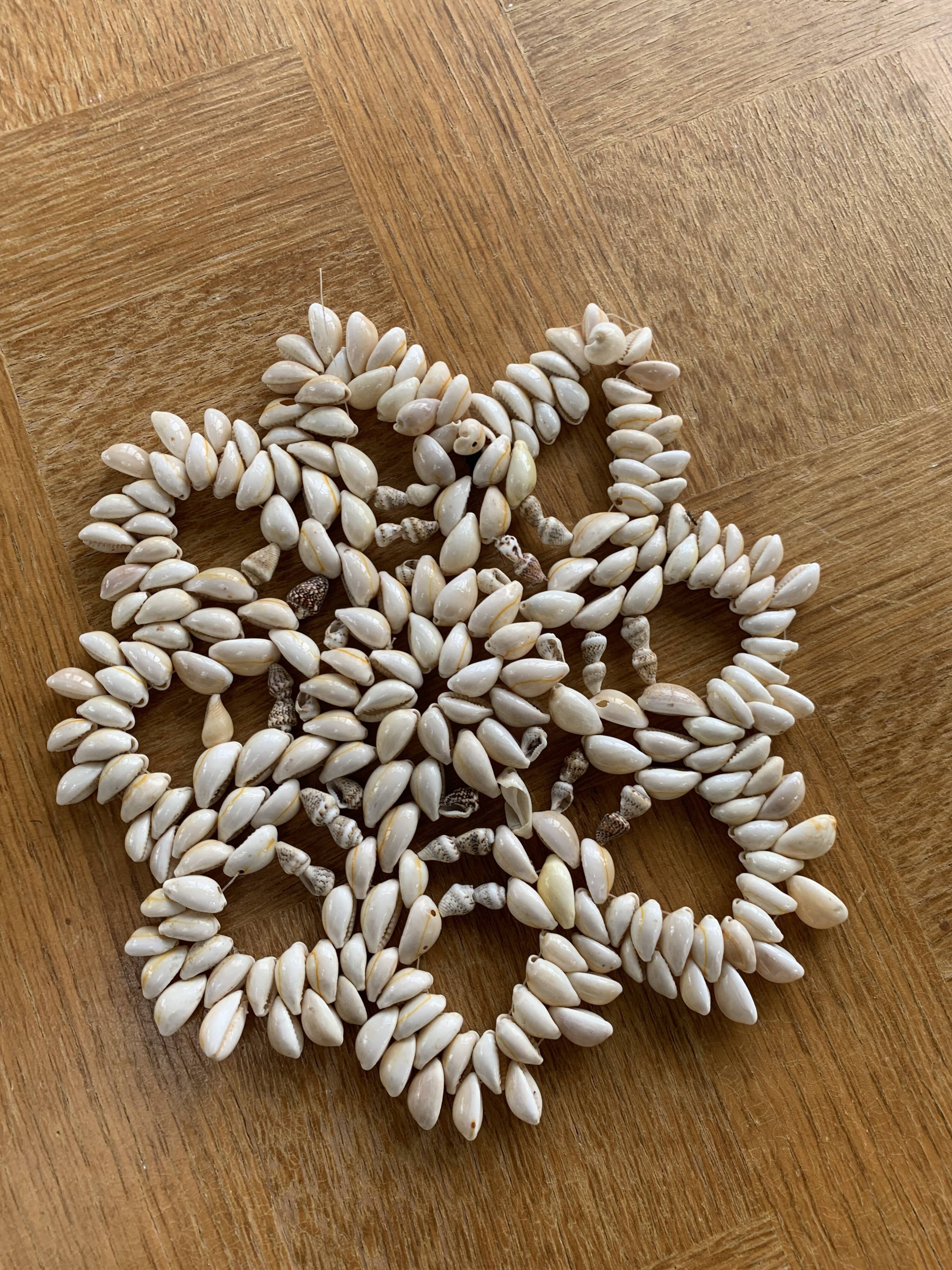 Vintage shell underside floral pattern