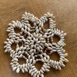 Vintage shell underside floral pattern