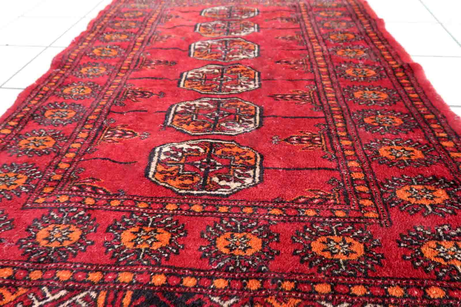 Vintage pakistani carpet lahore handmade 80cm x 122cm 1970s