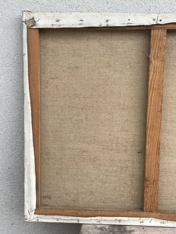 Huile sur toile,  pré-salé Baie de Somme, Vache, boeuf, signé Rogé à identifier