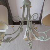 Lustre vintage, 3 feux, fer forgé