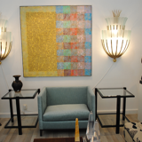 Pair of coffee tables, charles lingel design