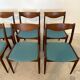 Set of 8 Vintage Danish Chairs by Søren Ladefoged – Teak & Blue Fabric