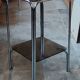 Sellette table d appoint porte plante design 1970 verre fumé et chrome