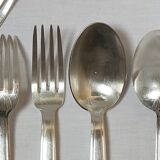 Cutlery set 24 pieces Art Deco in silver metal 84g - Goldsmith's mark