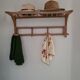 Raw wood locker room from the 1950s