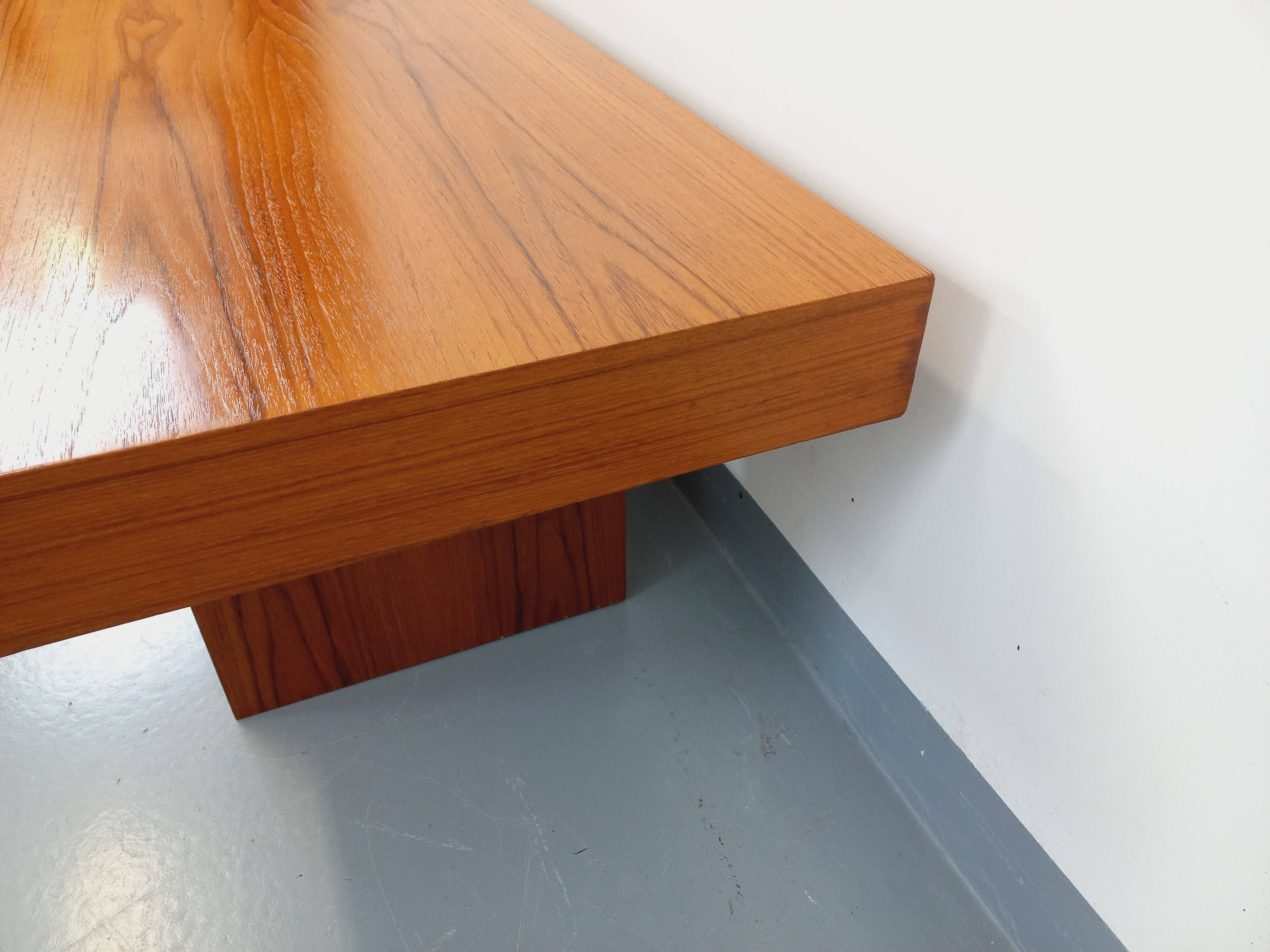 Vintage modernist teak coffee table from the 60s