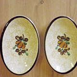 Vintage Boch La Louviere Corfu Collection Pair of Small Oval Serving Plates