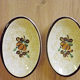 Vintage Boch La Louvière Corfou Collection Pair of Small Oval Serving Plates