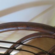 Vintage set of 2 swivel chairs in bamboo and rattan - Papasan shape