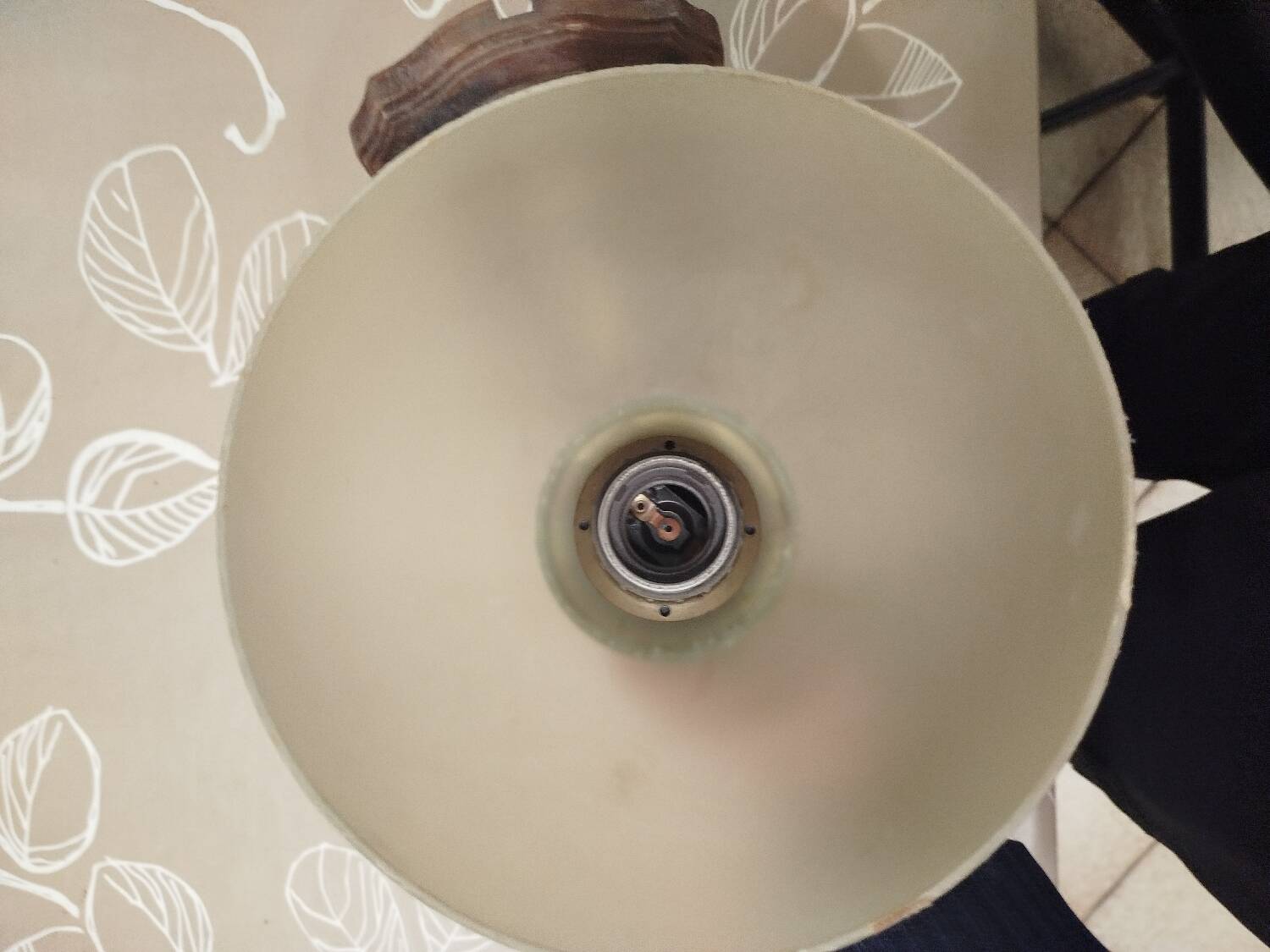Paire d'appliques vintage bois et verre