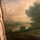 Louis XV style trumeau in patinated and gilded wood XX century