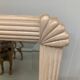 Vintage art deco mirror in salmon colour.