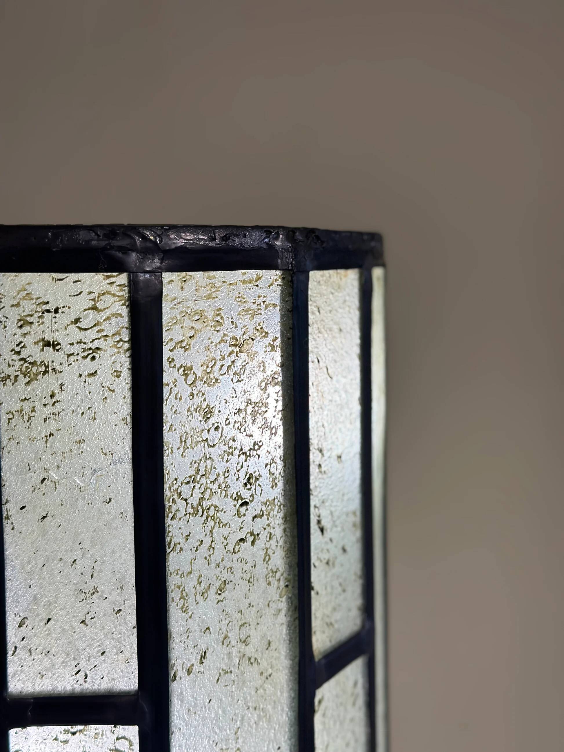 Architectural stained glass floor lamp