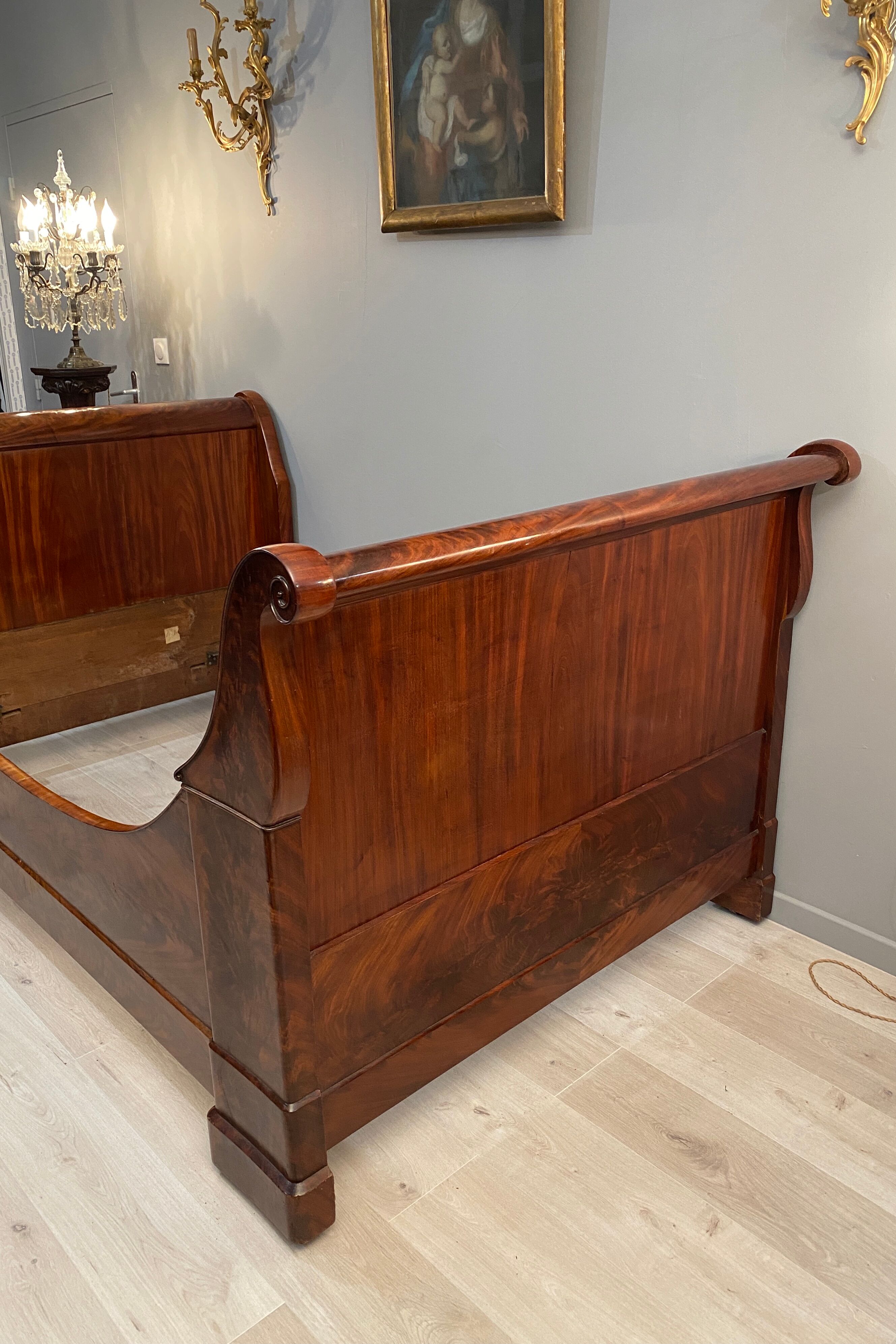 Mahogany Rest Bed Flame of the Louis Philippe XIXth century