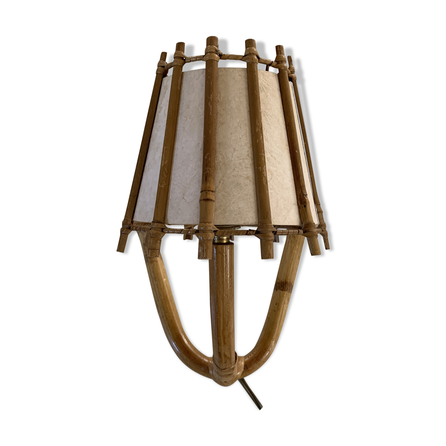 Bamboo wall sconce