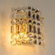pair of crystal wall lights by Kinkeldey, Germany, 1970s.